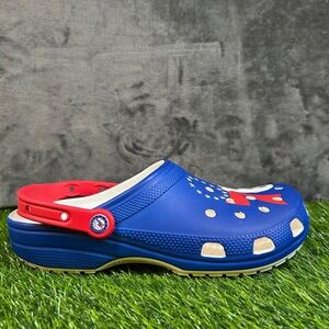 Crocs Classic NBA Philadelphia 76ers Clog Mens Size 12 Blue Basketball Fan NWT